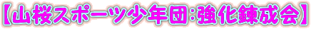 山桜スポーツ少年団:強化錬成会